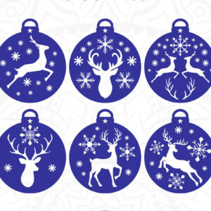 Intra απο ξύλο plywood 3mm-4mm πάχος – Reindeer Ornament,, Αρχεία κοπής με λέιζερ Δίασταση 20x20 cm INTRAFABR-10467672