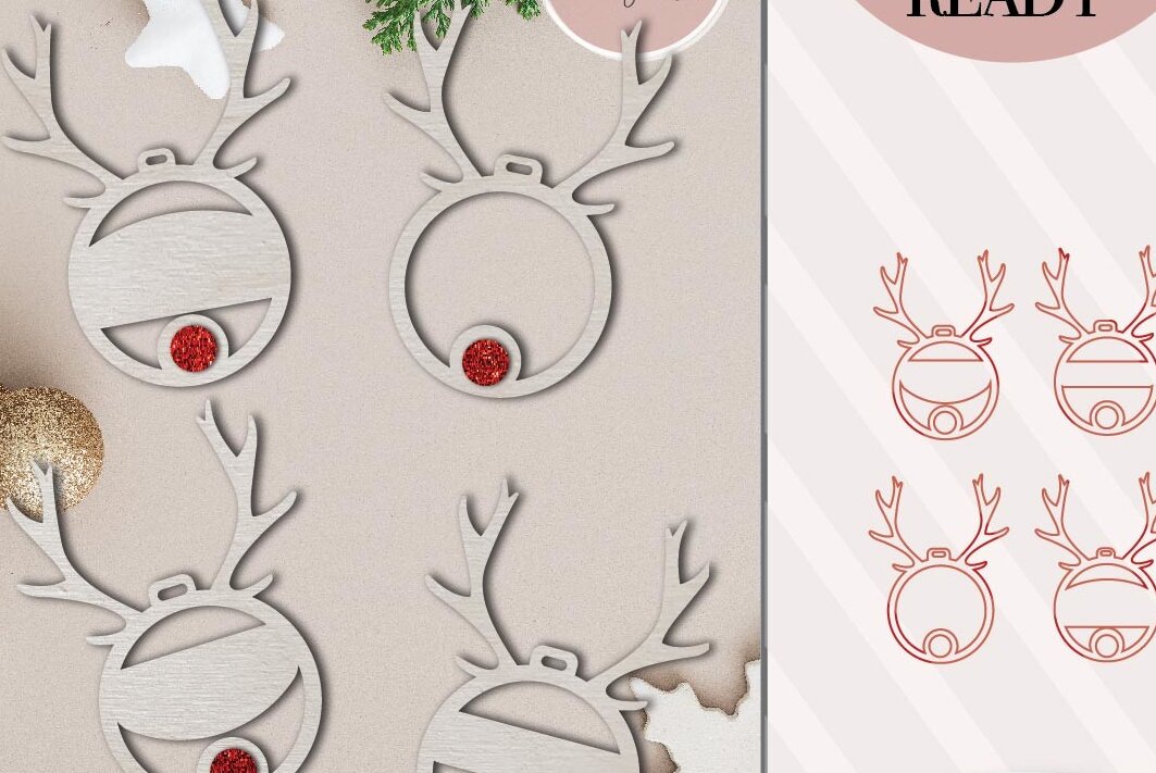 Intra απο ξύλο plywood 3mm-4mm πάχος – Στολίδια από τάρανδο Δίασταση  20x20 cm INTRAFABR-72164982