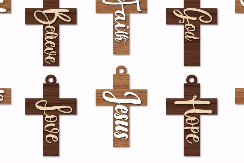 Intra απο ξύλο plywood 3mm-4mm πάχος –  θρησκευτικού σταυρού στολίδι PNG Δίασταση  20x20 cm INTRAFABR-113002522