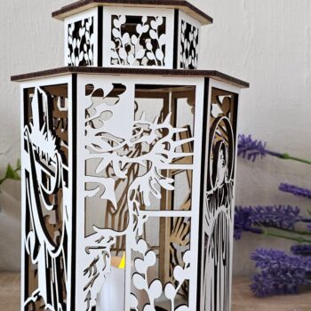 Intra απο ξύλο plywood 3mm-4mm πάχος – Θρησκευτικό Πασχαλινό Φανάρι | Ιησούς Δίασταση  20x20 cm INTRAFABR-118837123 - Image 1