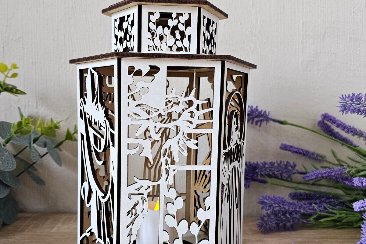 Intra απο ξύλο plywood 3mm-4mm πάχος – Θρησκευτικό Πασχαλινό Φανάρι | Ιησούς Δίασταση  20x20 cm INTRAFABR-118837123