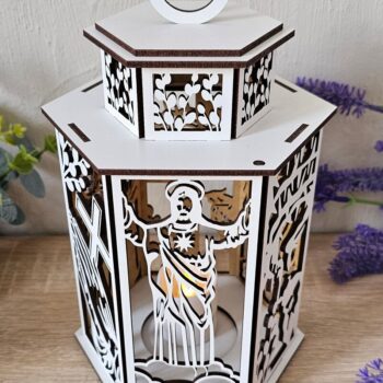 Intra απο ξύλο plywood 3mm-4mm πάχος – Θρησκευτικό Πασχαλινό Φανάρι | Ιησούς Δίασταση  20x20 cm INTRAFABR-118837123 - Image 4