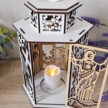 Intra απο ξύλο plywood 3mm-4mm πάχος – Θρησκευτικό Πασχαλινό Φανάρι | Ιησούς Δίασταση  20x20 cm INTRAFABR-118837123 - Image 8