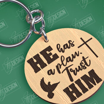 Intra απο ξύλο plywood 3mm-4mm πάχος – Θρησκευτική δέσμη κοπής με μπρελόκ με λέιζερ Δίασταση  5x5 cm INTRAFABR-98607478 - Image 3