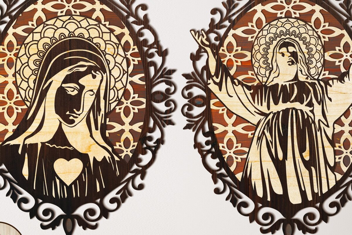 Intra απο ξύλο plywood 3mm-4mm πάχος – ΘΡΗΣΚΕΥΤΙΚΗ δέσμη κοπής λέιζερ, εικονίδιο, Ιησούς Δίασταση  20x20 cm INTRAFABR-33342191