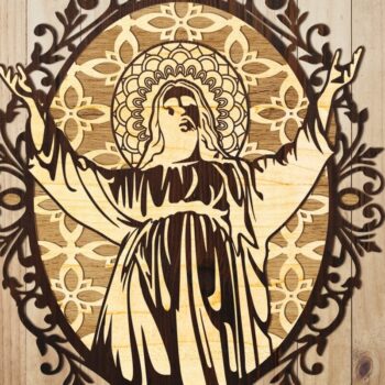 Intra απο ξύλο plywood 3mm-4mm πάχος – ΘΡΗΣΚΕΥΤΙΚΗ δέσμη κοπής λέιζερ, εικονίδιο, Ιησούς Δίασταση  20x20 cm INTRAFABR-33342191 - Image 6