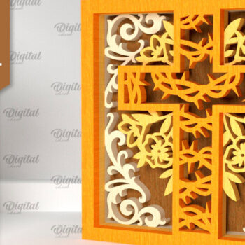 Intra απο ξύλο plywood 3mm-4mm πάχος – Θρησκευτική διακοσμητική Δίασταση  20x20 cm INTRAFABR-96732576 - Image 1