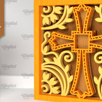 Intra απο ξύλο plywood 3mm-4mm πάχος – Θρησκευτική διακοσμητική Δίασταση  20x20 cm INTRAFABR-96732711 - Image 1