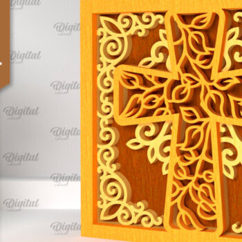Intra απο ξύλο plywood 3mm-4mm πάχος – Θρησκευτική διακοσμητική Δίασταση  20x20 cm INTRAFABR-96732276 - Image 1