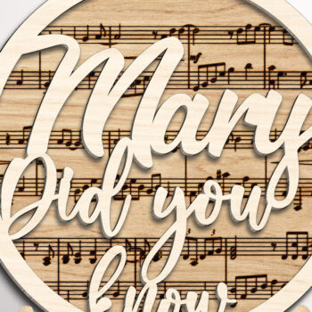 Intra απο ξύλο plywood 3mm-4mm πάχος – Αποκοπή αρχείου θρησκευτικής μουσικής διακόσμησης Δίασταση  20x20 cm INTRAFABR-98480676 - Image 1