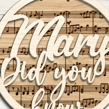 Intra απο ξύλο plywood 3mm-4mm πάχος – Αποκοπή αρχείου θρησκευτικής μουσικής διακόσμησης Δίασταση  20x20 cm INTRAFABR-98480676 - Image 2