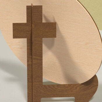 Intra απο ξύλο plywood 3mm-4mm πάχος – Θρησκευτική Ξύλινη Πλάκα -Faith Cut Laser Δίασταση  20x20 cm INTRAFABR-118900667 - Image 6