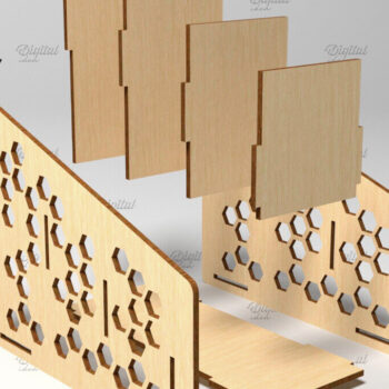 Intra απο ξύλο plywood 3mm-4mm πάχος – Δέσμη κοπής λέιζερ θήκης τηλεχειριστηρίου Δίασταση  20x20 cm INTRAFABR-87679121 - Image 3