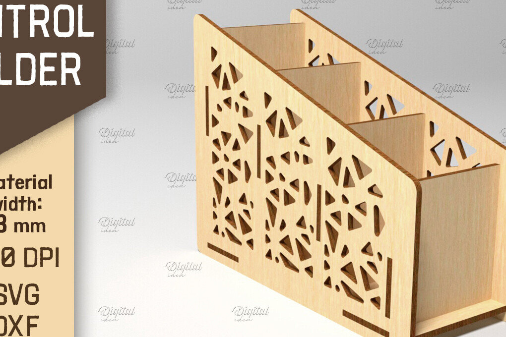 Intra απο ξύλο plywood 3mm-4mm πάχος – Στήριγμα τηλεχειριστηρίου. Storage Box Laser Δίασταση  20x20 cm INTRAFABR-87677087