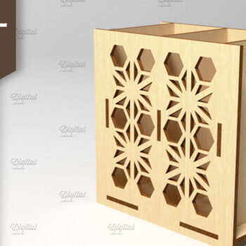 Intra απο ξύλο plywood 3mm-4mm πάχος – Στήριγμα τηλεχειριστηρίου. Storage Box Laser Δίασταση  20x20 cm INTRAFABR-87677123 - Image 1