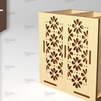Intra απο ξύλο plywood 3mm-4mm πάχος – Στήριγμα τηλεχειριστηρίου. Storage Box Laser Δίασταση  20x20 cm INTRAFABR-87677235 - Image 1