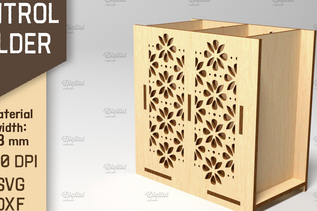 Intra απο ξύλο plywood 3mm-4mm πάχος – Στήριγμα τηλεχειριστηρίου. Storage Box Laser Δίασταση  20x20 cm INTRAFABR-87677235