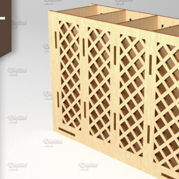 Intra απο ξύλο plywood 3mm-4mm πάχος – Στήριγμα τηλεχειριστηρίου. Storage Box Laser Δίασταση  20x20 cm INTRAFABR-87676945 - Image 1