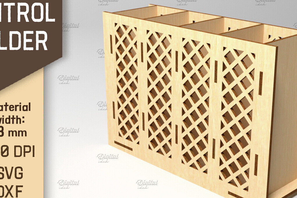 Intra απο ξύλο plywood 3mm-4mm πάχος – Στήριγμα τηλεχειριστηρίου. Storage Box Laser Δίασταση  20x20 cm INTRAFABR-87676945