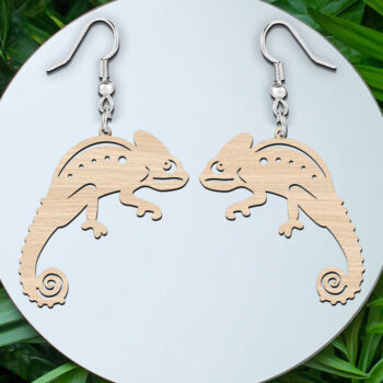 Intra απο ξύλο plywood 3mm-4mm πάχος – Σετ κοπής λέιζερ σκουλαρίκια ερπετών ζώων Δίασταση  5x5 cm INTRAFABR-120639306 - Image 4