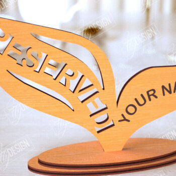 Intra απο ξύλο plywood 3mm-4mm πάχος – Δεσμευμένη πινακίδα | Αξεσουάρ εστιατορίου Δίασταση  20x20 cm INTRAFABR-113996009 - Image 1