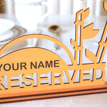 Intra απο ξύλο plywood 3mm-4mm πάχος – Δεσμευμένη πινακίδα | Αξεσουάρ εστιατορίου Δίασταση  20x20 cm INTRAFABR-113995989 - Image 1