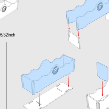 Intra απο ξύλο plywood 3mm-4mm πάχος – Οργανωτή χαρτοπετσέτας & αξεσουάρ εστιατορίου Δίασταση 20x20 cm INTRAFABR-117864556 - Image 5