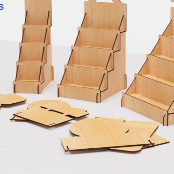 Intra απο ξύλο plywood 3mm-4mm πάχος – Βάση επίδειξης λιανικής πώλησης με λέιζερ Δίασταση  20x20 cm INTRAFABR-118682468 - Image 1