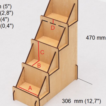 Intra απο ξύλο plywood 3mm-4mm πάχος – Βάση επίδειξης λιανικής πώλησης με λέιζερ Δίασταση  20x20 cm INTRAFABR-118682468 - Image 4