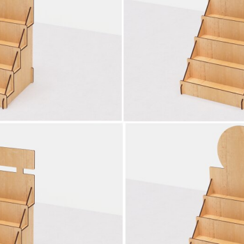 Intra απο ξύλο plywood 3mm-4mm πάχος – Βάση επίδειξης λιανικής πώλησης με λέιζερ Δίασταση  20x20 cm INTRAFABR-118682468 - Image 5