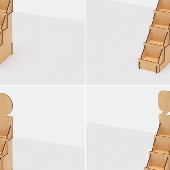 Intra απο ξύλο plywood 3mm-4mm πάχος – Βάση επίδειξης λιανικής πώλησης με λέιζερ Δίασταση  20x20 cm INTRAFABR-118682468 - Image 7