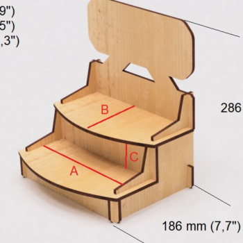 Intra απο ξύλο plywood 3mm-4mm πάχος – Βάση επίδειξης λιανικής πώλησης με λέιζερ Δίασταση 20x20 cm INTRAFABR-117941427 - Image 5