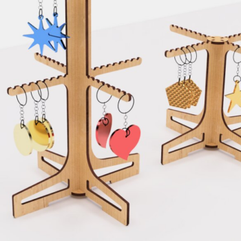 Intra απο ξύλο plywood 3mm-4mm πάχος – Βάση λιανικής για μπρελόκ Δίασταση  5x5 cm INTRAFABR-117190377 - Image 1