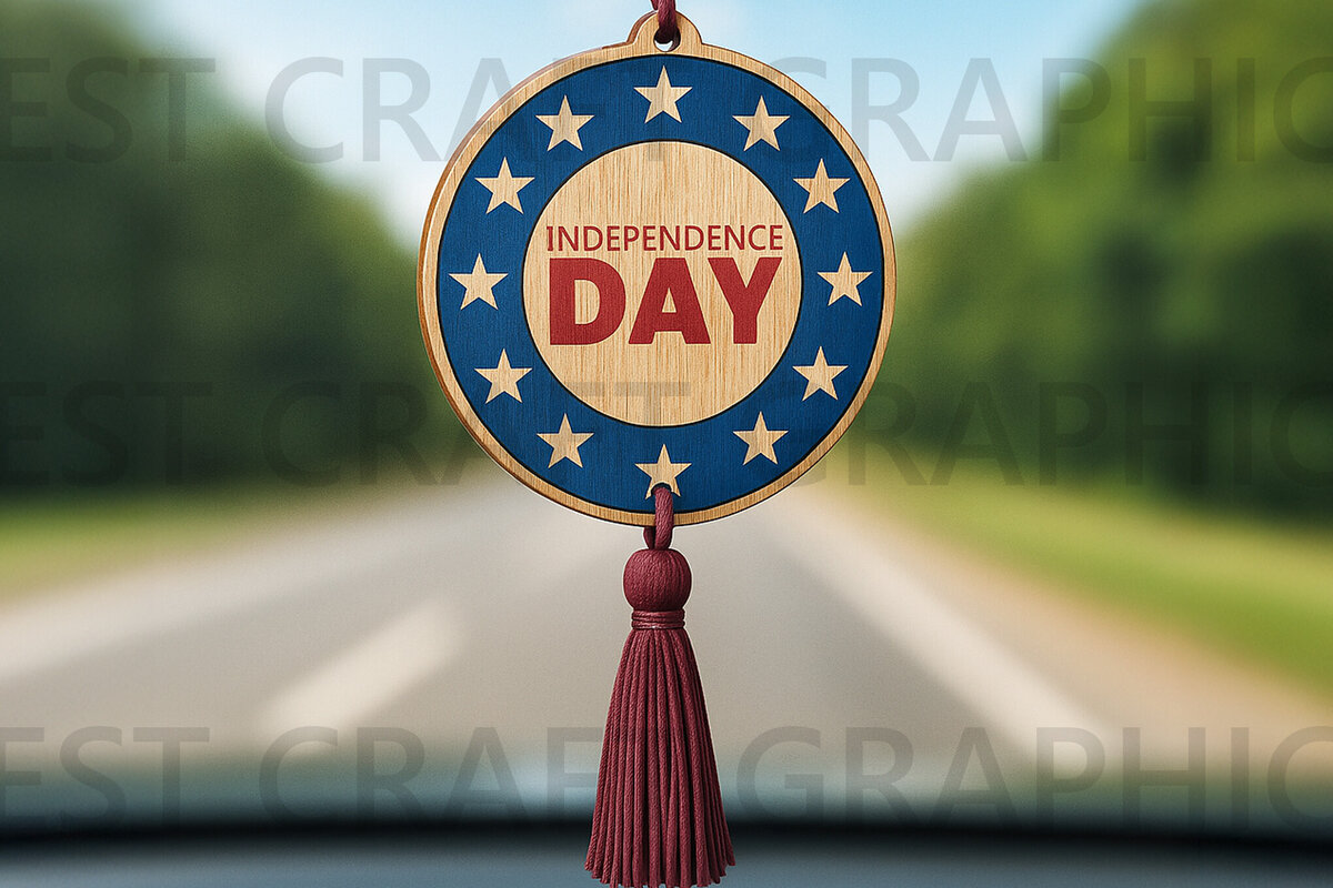 Intra απο ξύλο plywood 3mm-4mm πάχος – Ρετρό 4 Ιουλίου Ετικέτα Δίασταση  20x20 cm INTRAFABR-123889400