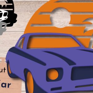 Intra απο ξύλο plywood 3mm-4mm πάχος – Retro Car 3D Layered Art, Vintage Δίασταση 20x20 cm INTRAFABR-62212076