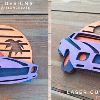 Intra απο ξύλο plywood 3mm-4mm πάχος – Retro Car 3D Layered Art, Vintage Δίασταση 20x20 cm INTRAFABR-62212076 - Image 3