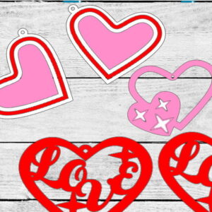 Intra απο ξύλο plywood 3mm-4mm πάχος – Retro-esque Σκουλαρίκια Αγίου Βαλεντίνου Laser Δίασταση 5x5 cm INTRAFABR-59044191