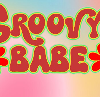 Intra απο ξύλο plywood 3mm-4mm πάχος – Ρετρό Groovy Babe Topper για κέικ Δίασταση 20x20 cm INTRAFABR-95210853 - Image 2