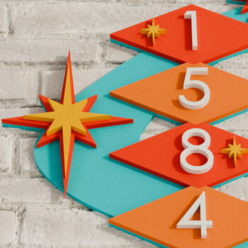 Intra απο ξύλο plywood 3mm-4mm πάχος – Ρετρό πινακίδα διεύθυνσης σπιτιού Πλάκα Δίασταση  20x20 cm INTRAFABR-106228399 - Image 2