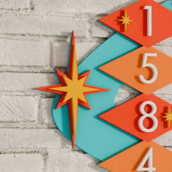 Intra απο ξύλο plywood 3mm-4mm πάχος – Ρετρό πινακίδα διεύθυνσης σπιτιού Πλάκα Δίασταση  20x20 cm INTRAFABR-106228399 - Image 3