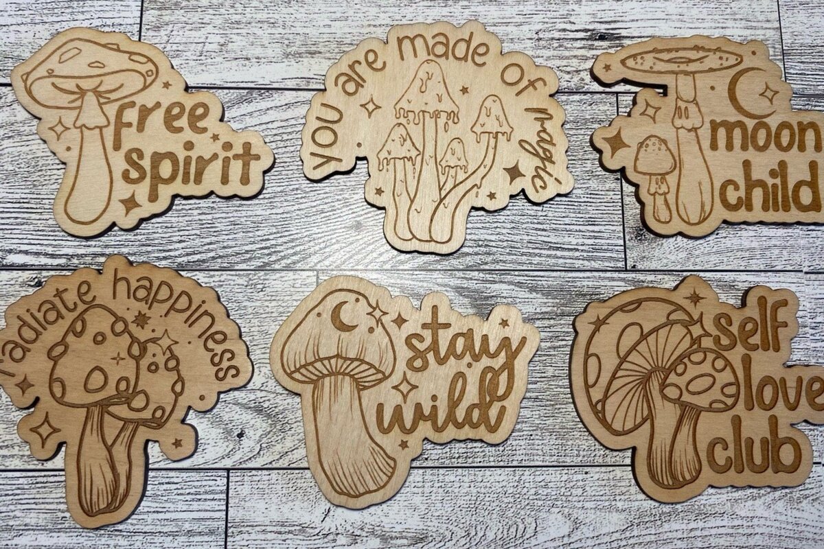 Intra απο ξύλο plywood 3mm-4mm πάχος – Πακέτο Retro Magnet Laser Δίασταση  20x20 cm INTRAFABR-34240176