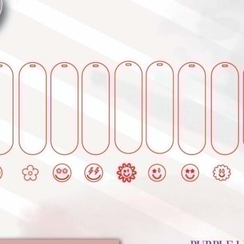 Intra απο ξύλο plywood 3mm-4mm πάχος – Retro Smiley Bookmarks Δίασταση 20x20 cm INTRAFABR-71616603 - Image 2