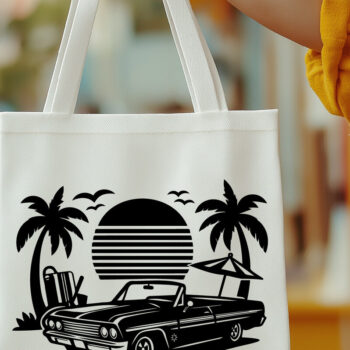 Intra απο ξύλο plywood 3mm-4mm πάχος – Retro Summer Beach Classic Car-v1 Δίασταση  20x20 cm INTRAFABR-117281120 - Image 4