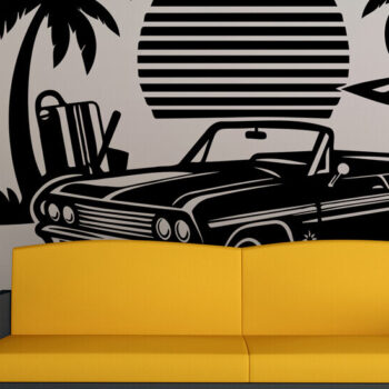 Intra απο ξύλο plywood 3mm-4mm πάχος – Retro Summer Beach Classic Car-v1 Δίασταση  20x20 cm INTRAFABR-117281120 - Image 6