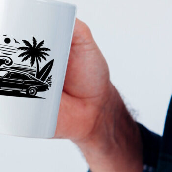 Intra απο ξύλο plywood 3mm-4mm πάχος – Retro Summer Beach Classic Car-v5 Δίασταση 20x20 cm INTRAFABR-117350059 - Image 4