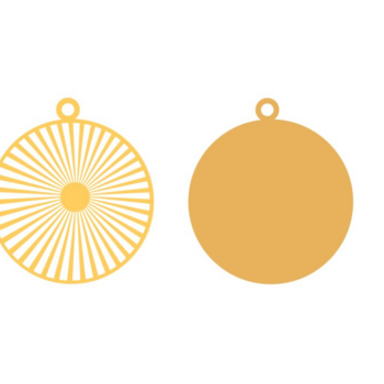 Intra απο ξύλο plywood 3mm-4mm πάχος – Ρετρό καλοκαιρινό σκουλαρίκι, Surfing Δίασταση  5x5 cm INTRAFABR-66880898 - Image 2