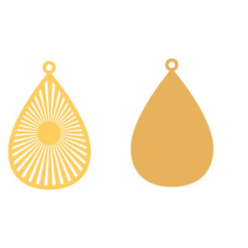 Intra απο ξύλο plywood 3mm-4mm πάχος – Ρετρό καλοκαιρινό σκουλαρίκι, Surfing Δίασταση  5x5 cm INTRAFABR-66880898 - Image 3