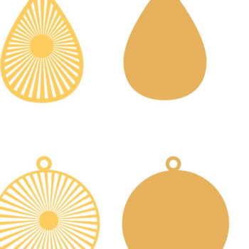 Intra απο ξύλο plywood 3mm-4mm πάχος – Ρετρό καλοκαιρινό σκουλαρίκι, Surfing Δίασταση  5x5 cm INTRAFABR-66880898 - Image 4