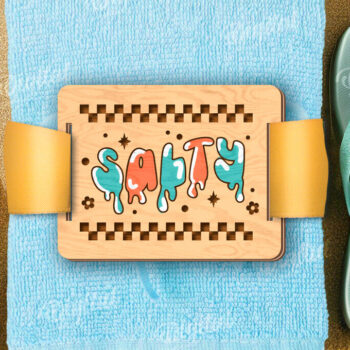 Intra απο ξύλο plywood 3mm-4mm πάχος – Ρετρό πετσέτα δώρου Ετικέτα κοπής με λέιζερ Δίασταση 20x20 cm INTRAFABR-121502932 - Image 1