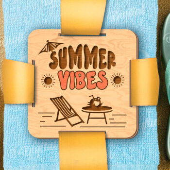 Intra απο ξύλο plywood 3mm-4mm πάχος – Ρετρό πετσέτα δώρου Ετικέτα κοπής με λέιζερ Δίασταση 20x20 cm INTRAFABR-121501734 - Image 1